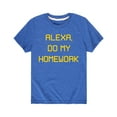 thumbnail image 1 of Instant Message - Alexa Do My Homework - Youth Short Sleeve Tee, 1 of 5