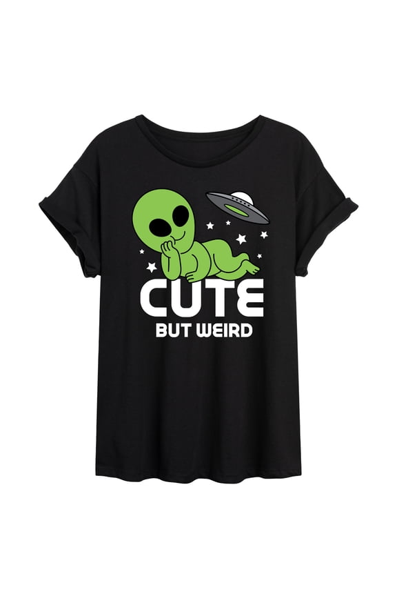 - Alien Cute But Weird - Women's Oversized Graphic T-shirt