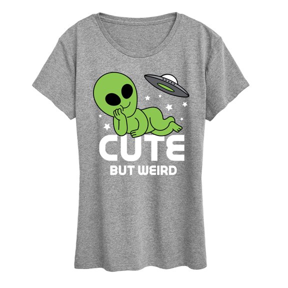 Instant Message - Alien Cute But Weird - Women's Short Sleeve Graphic T-shirt