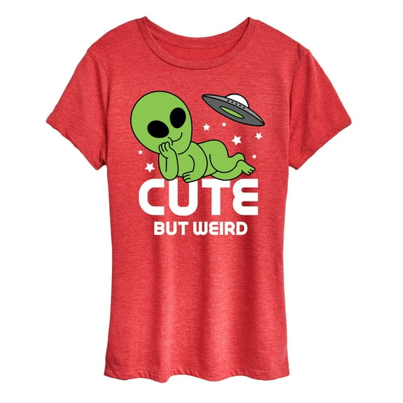 Instant Message - Alien Cute But Weird - Women's Short Sleeve Graphic T-shirt