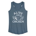 thumbnail image 1 of Instant Message - Alive And Chicken - Women's Racerback Tank Top, 1 of 6