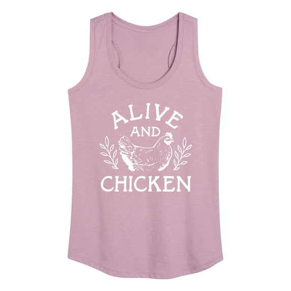 Instant Message - Alive And Chicken - Women's Racerback Tank Top