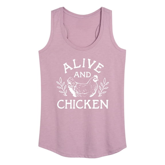 Instant Message - Alive And Chicken - Women's Racerback Tank Top