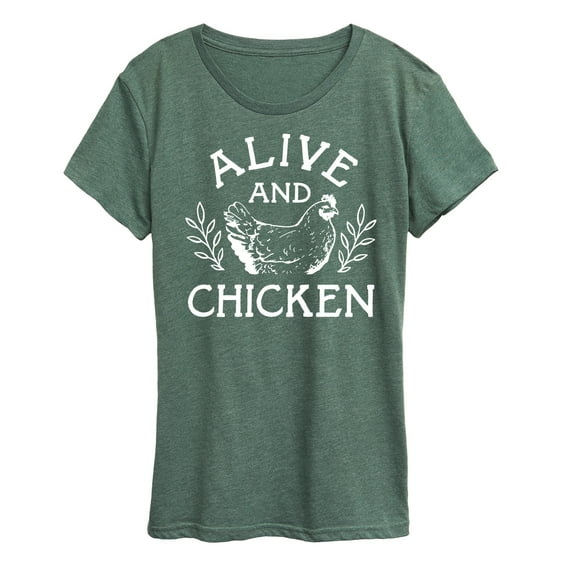 Instant Message - Alive And Chicken - Women's Short Sleeve Graphic T-Shirt