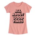 thumbnail image 1 of Instant Message - All About Good Times Fitted Short Sleeve Graphic T-Shirt, 1 of 6