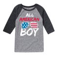 thumbnail image 1 of Instant Message - All American Boy - Toddler & Youth Raglan Graphic T-Shirt, 1 of 5