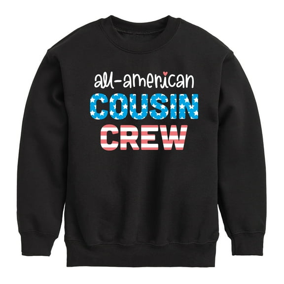 Instant Message - All American Cousin Crew - Toddler & Youth Crewneck Fleece Sweatshirt