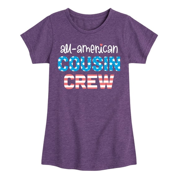 Instant Message - All American Cousin Crew - Toddler & Youth Girls Short Sleeve Graphic T-Shirt