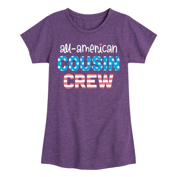 Instant Message - All American Cousin Crew - Toddler & Youth Girls Short Sleeve Graphic T-Shirt