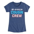 thumbnail image 1 of Instant Message - All American Cousin Crew - Toddler & Youth Girls Short Sleeve Graphic T-Shirt, 1 of 6