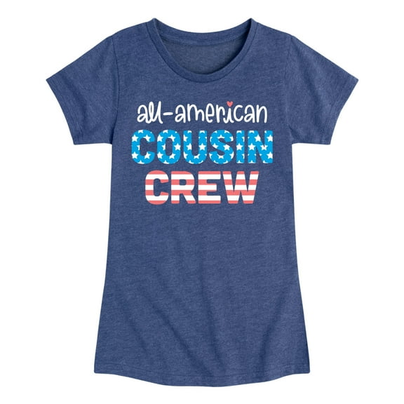 Instant Message - All American Cousin Crew - Toddler & Youth Girls Short Sleeve Graphic T-Shirt
