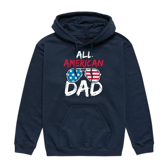 Instant Message - All American Dad - Men's Pullover Hooded Fleece Sweatshirt