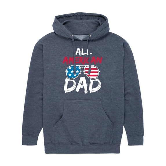 Instant Message - All American Dad - Men's Pullover Hooded Fleece Sweatshirt
