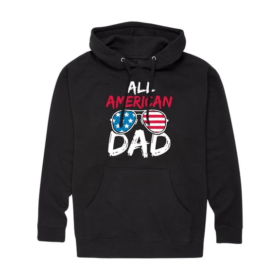 Instant Message - All American Dad - Men's Pullover Hooded Fleece Sweatshirt