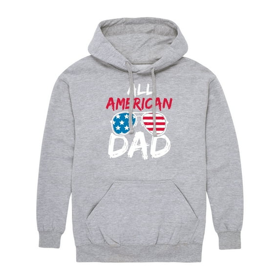Instant Message - All American Dad - Men's Pullover Hooded Fleece Sweatshirt