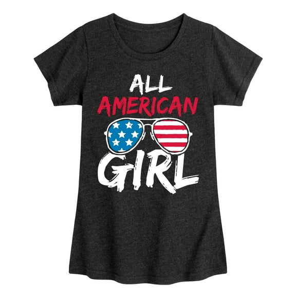 Instant Message - All American Girl - Toddler & Youth Girls Short Sleeve Graphic T-Shirt
