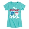 thumbnail image 1 of Instant Message - All American Girl Fitted Short Sleeve Graphic T-Shirt, 1 of 6
