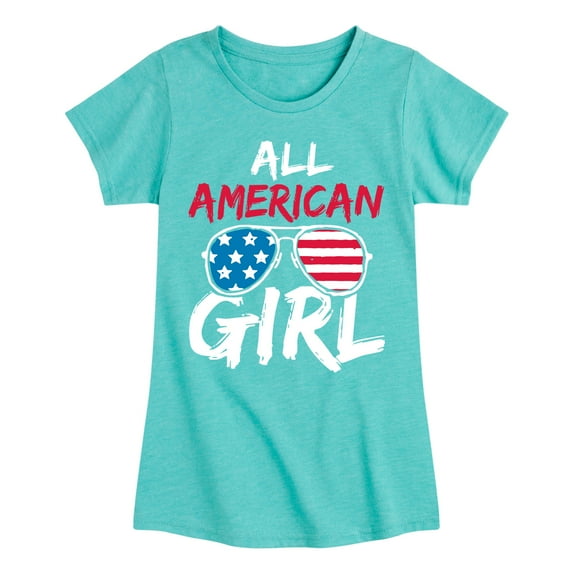 Instant Message - All American Girl - Toddler & Youth Girls Short Sleeve Graphic T-Shirt