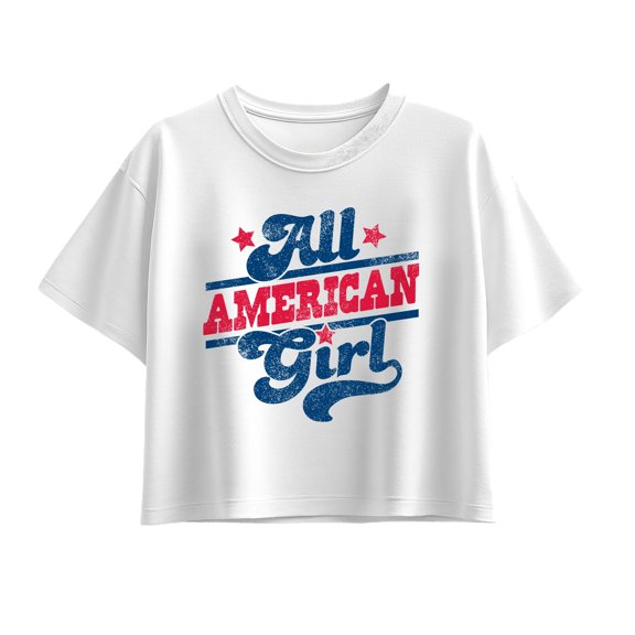 Instant Message - All American Girl - Youth Girls Boxy T-Shirt