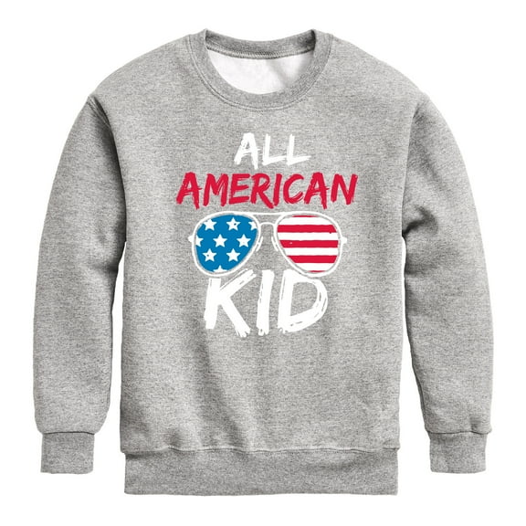 Instant Message - All American Kid - Toddler & Youth Crewneck Fleece Sweatshirt
