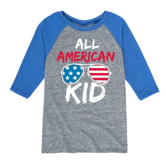 Instant Message - All American Kid - Toddler & Youth Raglan Graphic T-Shirt