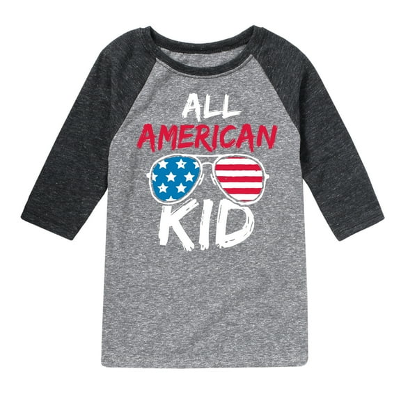 Instant Message - All American Kid - Toddler & Youth Raglan Graphic T-Shirt