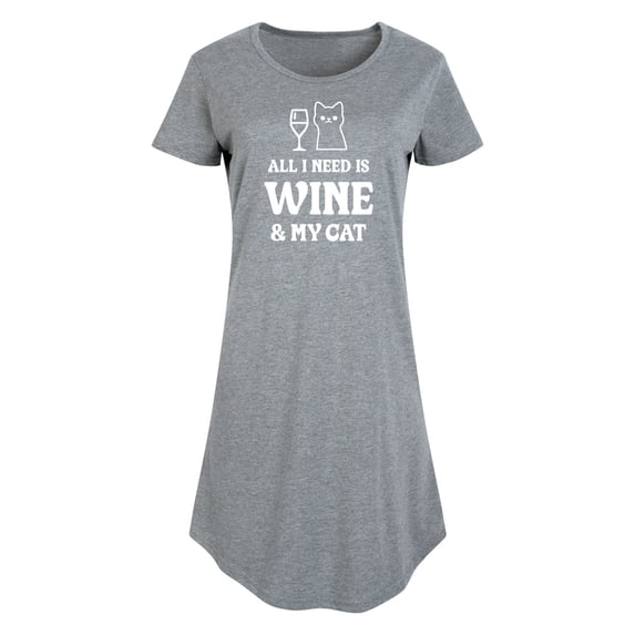 Instant Message - All I Need Wine Cat - Women's Any Way Dress