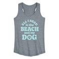 thumbnail image 1 of Instant Message - All I Need is the Beach & my Dog - Women's Racerback Tank Top, 1 of 6