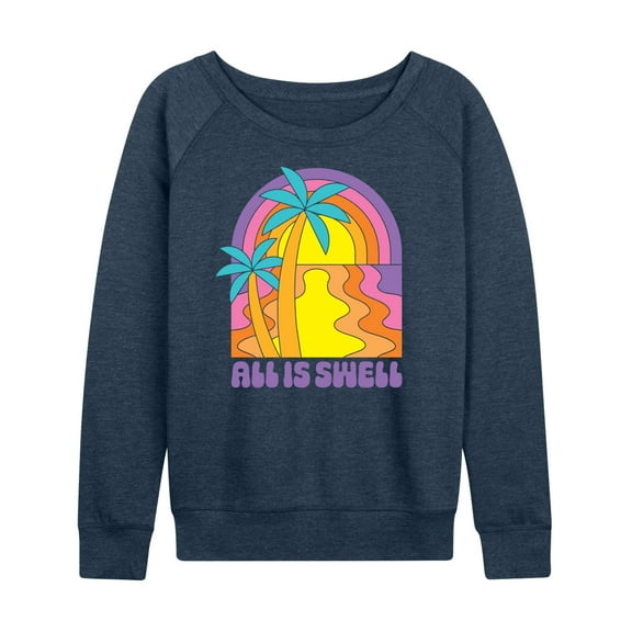 Instant Message - All Is Swell Sunset - Women's Lightweight French Terry Long Sleeve Shirt