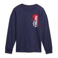 thumbnail image 1 of Instant Message - All Star Football League Oversized Left Chest Long Sleeve Graphic T-Shirt, 1 of 5