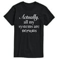 thumbnail image 1 of Instant Message - All Systems Nervous - Men's Short Sleeve Graphic T-Shirt, 1 of 5
