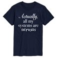 thumbnail image 1 of Instant Message - All Systems Nervous - Men's Short Sleeve Graphic T-Shirt, 1 of 5