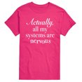 thumbnail image 1 of Instant Message - All Systems Nervous - Men's Short Sleeve Graphic T-Shirt, 1 of 4