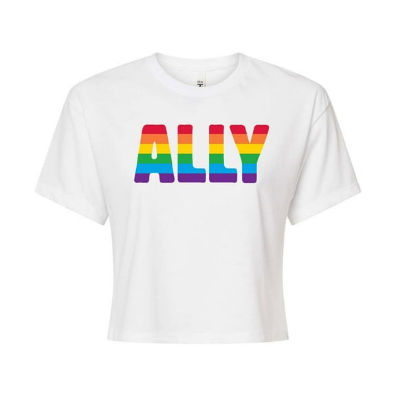 Instant Message - Ally - Juniors Cropped Cotton Blend T-Shirt