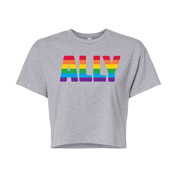 Instant Message - Ally - Juniors Cropped Cotton Blend T-Shirt