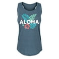 thumbnail image 1 of Instant Message - Aloha Floral - Women's Racerback Tank, 1 of 5