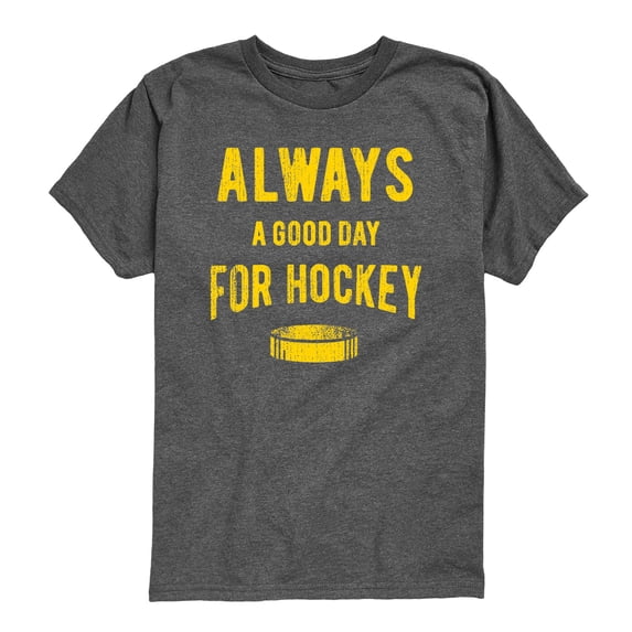 Instant Message - Always A Good Day For Hockey - Toddler Boys Short Sleeve Graphic T-Shirt