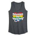 thumbnail image 1 of Instant Message - Always Be Yourself Graphic Racerback Tank, 1 of 5