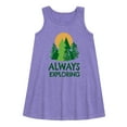 thumbnail image 1 of Instant Message - Always Exploring Kornit Only - Toddler and Youth Girls A-line Dress, 1 of 1