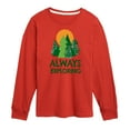 thumbnail image 1 of Instant Message - Always Exploring  - Toddler And Youth Long Sleeve Graphic T-Shirt, 1 of 6