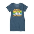 thumbnail image 1 of Instant Message - Always Exploring - Toddler & Youth Girls Fleece Dress, 1 of 6