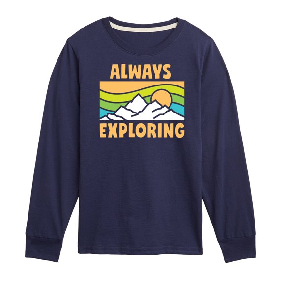 Instant Message - Always Exploring - Toddler & Youth Long Sleeve Graphic T-Shirt