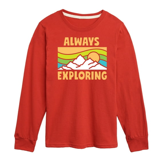Instant Message - Always Exploring - Toddler & Youth Long Sleeve Graphic T-Shirt