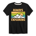 thumbnail image 1 of Instant Message - Always Exploring - Toddler & Youth Short Sleeve Graphic T-Shirt, 1 of 6