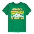 thumbnail image 1 of Instant Message - Always Exploring - Toddler & Youth Short Sleeve Graphic T-Shirt, 1 of 6