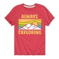 thumbnail image 1 of Instant Message - Always Exploring - Toddler & Youth Short Sleeve Graphic T-Shirt, 1 of 6