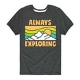 thumbnail image 1 of Instant Message - Always Exploring - Toddler & Youth Short Sleeve Graphic T-Shirt, 1 of 6