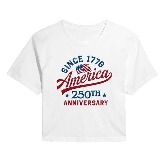 Instant Message - America 250 - Juniors Cropped Graphic T-Shirt