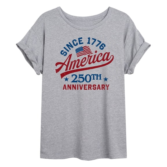 Instant Message - America 250 - Juniors Oversized Graphic T-Shirt