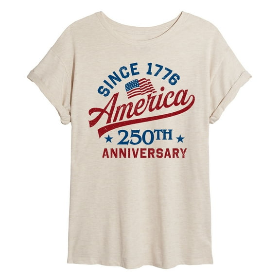 Instant Message - America 250 - Juniors Oversized Graphic T-Shirt